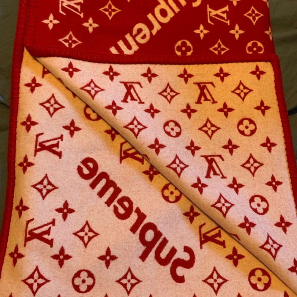 Supreme X Louis Vuttion X MrBeast Monogram Blanket
